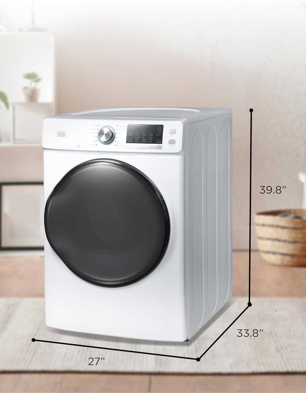 Compact Clothes Dryer, 1.5 Cu. Ft. 850W Electric Dryer, 120V Vented Portable Dryer with Stainless Steel Drum, for 5.5 lbs. of clothing for Standard Wall Outlet wourant