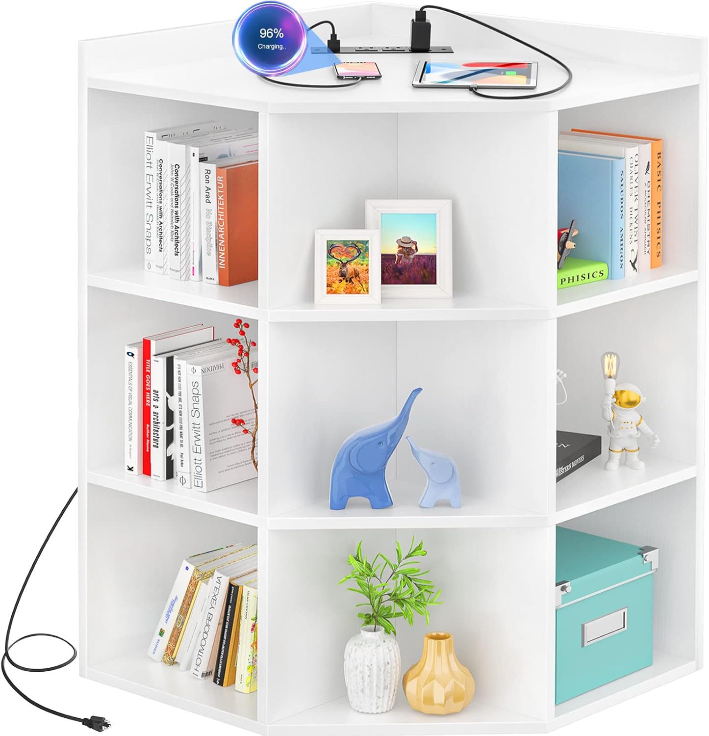 Aheaplus Corner Cabinet Corners Cube Toy Storage for Small Space wourant