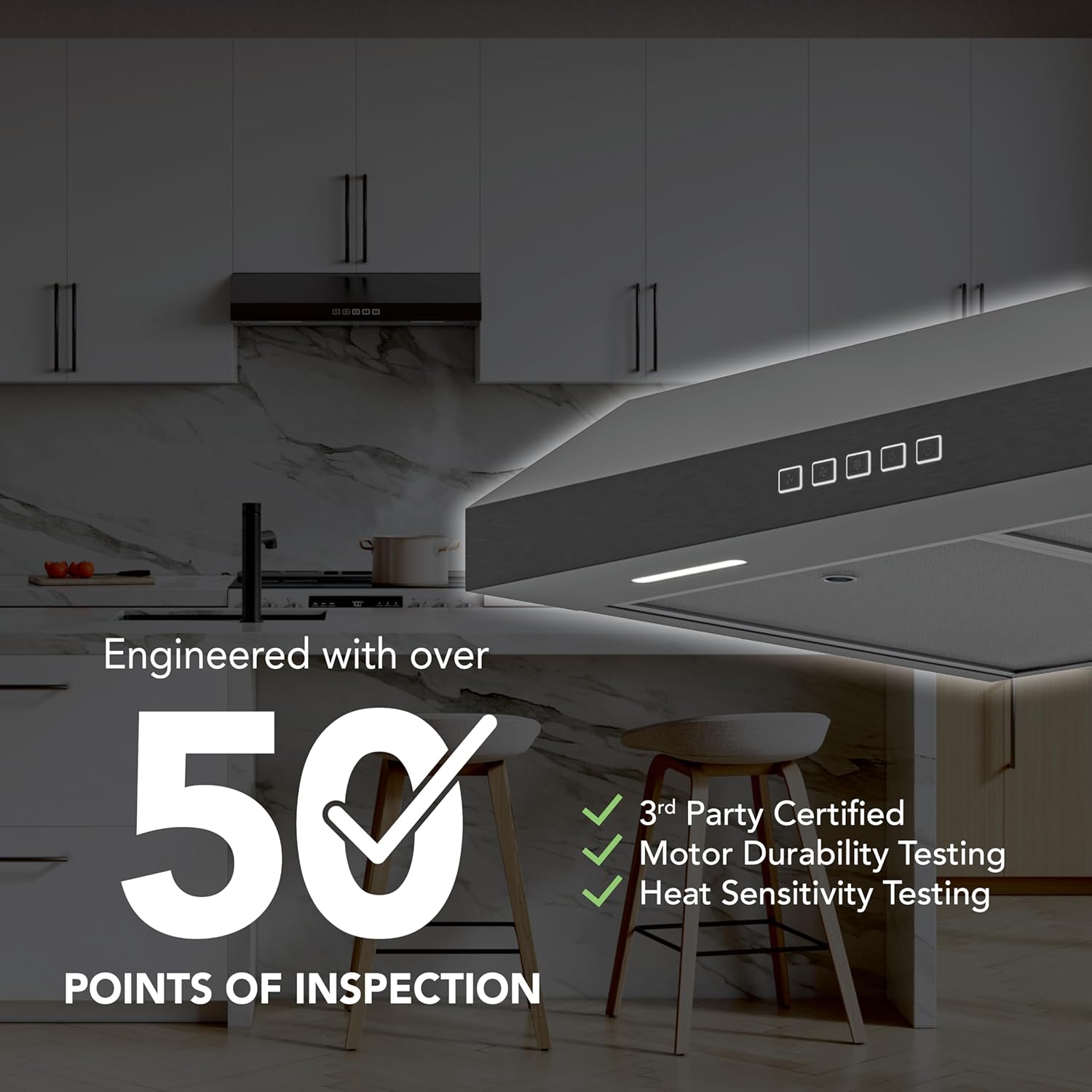 Broan-NuTone Three-Speed Glacier Undercabinet Range Hood with LED Light, ADA Compliant wourant