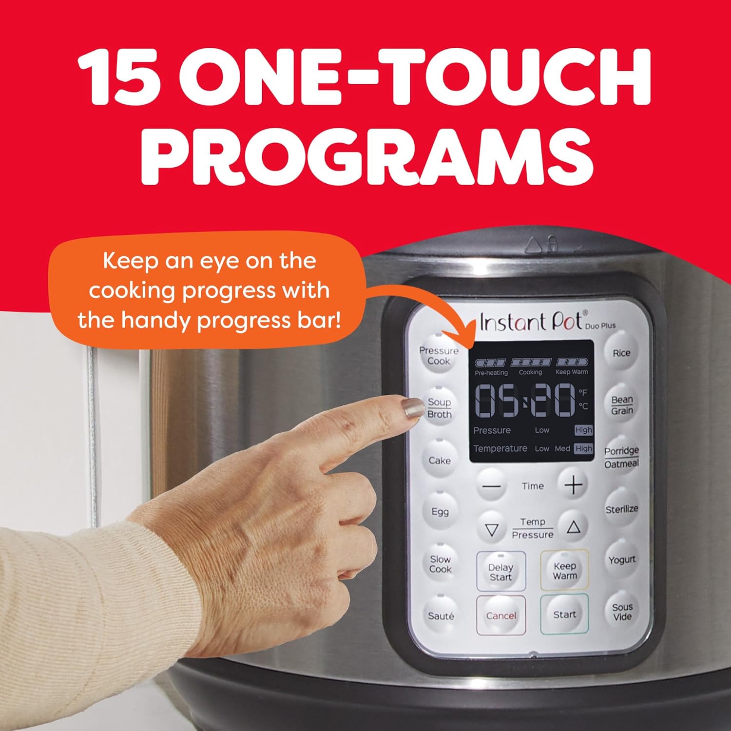 9-in-1 Multicooker, Pressure Cooker, Slow Cook, Rice Maker, Steamer, Sauté, Yogurt, Warmer & Sterilizer, Includes App With Over 800 Recipes, Stainless Steel, 6 Quarts wourant