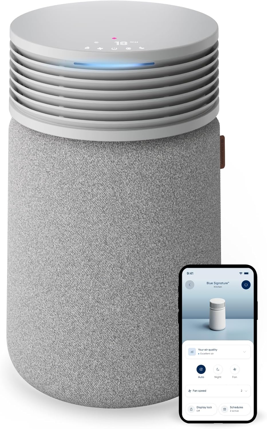 BLUEAIR Blue Signature SP3i Air Purifier for Medium Rooms up to 498 sq ft, HEPASilent Filtration, WiFi Smart Control, Auto Mode, Odor & Smoke Removal, Pet Hair & Dust, AHAM Verified, Table Design woonhhop