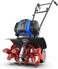 Garden Tiller 53cc Mini Cultivator 15 inch Powerful Liftable Booster Rod Tilling Tool for Lawn, Garden and Field Soil Cultivation wourant