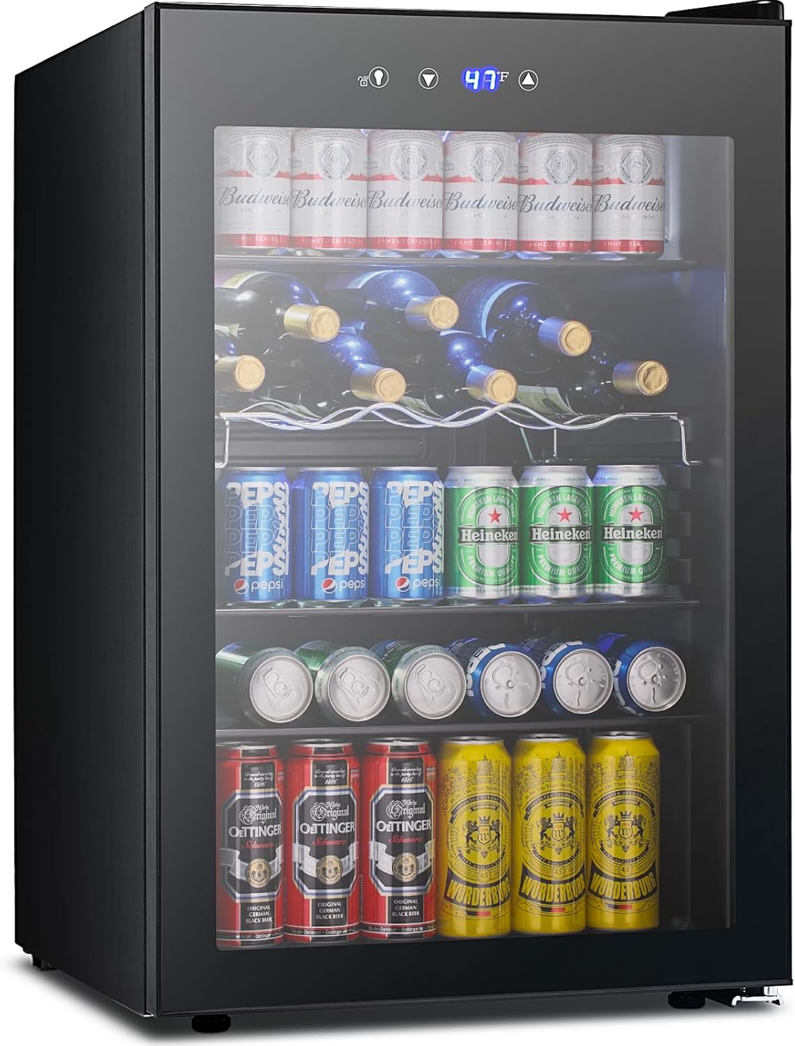 Electactic Mini Fridge 130 Can Beverage Refrigerator Cooler 3.2 Cu.Ft Drink Fridge wourant