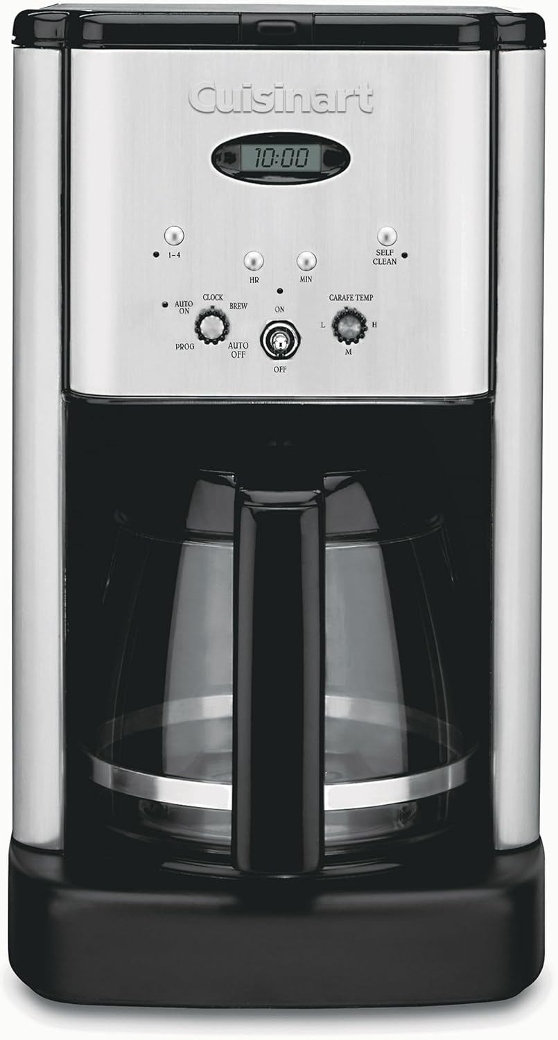 Cuisinart DCC-1200P1 Brew Central 12-Cup Programmable Coffeemaker Coffee Maker, Carafe, Brushed Chrome wourant