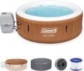 Coleman SaluSpa Miami AirJet 2 to 4 Person Round Inflatable Hot Tub Portable Outdoor Spa with 120 Soothing AirJets and Insulated Cover, Black wourant