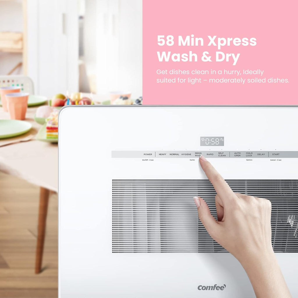 COMFEE' Portable Mini Dishwasher Countertop with 5L Built-in Water Tank wourant