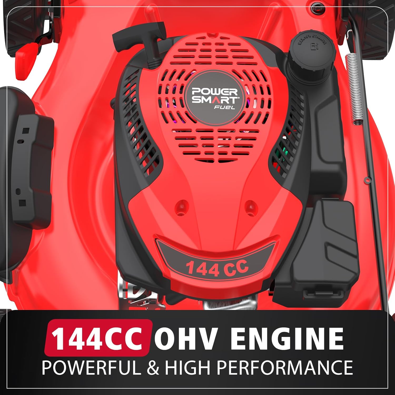 PowerSmart Gas Lawn Mower 21-Inch 144cc OHV Engine 3-in-1 Push Mower with Bagging wourant