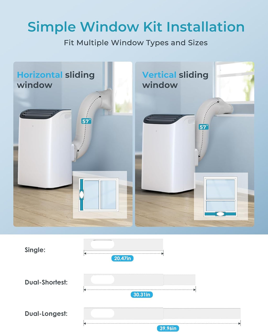 EUHOMY 8,000 BTU Portable Air Conditioners, 4-in-1 Portable AC Unit Up to 350 Sq.Ft, 4 Modes Quiet Air Conditioner with Remote Control, Cool, Fan, Dehumidifier, 24H Timer, Bedroom, Office, Apartments wourant