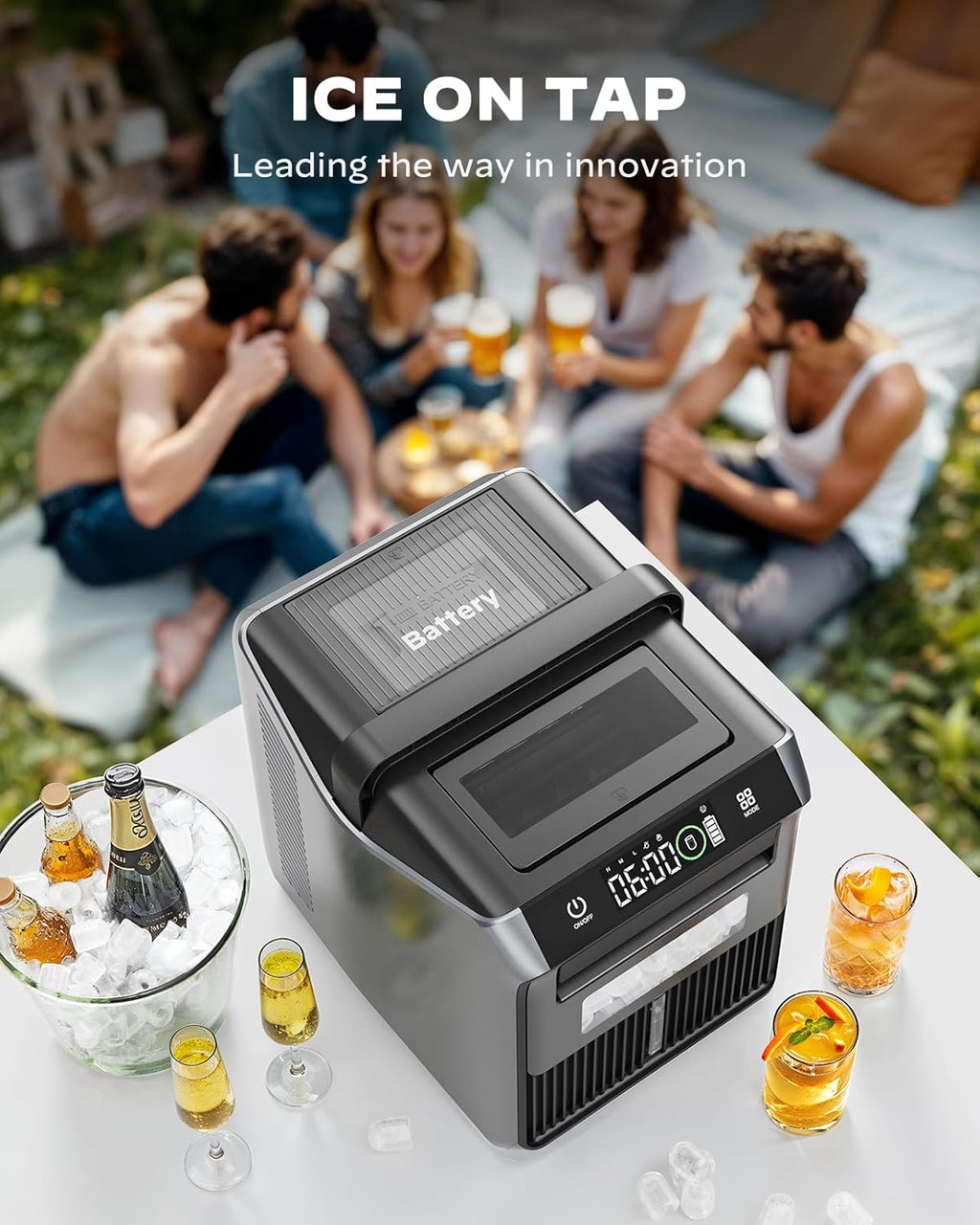 Nugget Ice Maker Countertop, Silonn Chewable Pellet Ice Machine with Self-Cleanin Function, 33lbs/24H Portable Ice Makers for Home Kitchen Officce, Black wourant