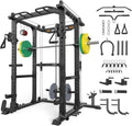 Sportsroyals Squat Rack, LAT Power Cage, Power Rack Multi-Function with Pulley System wourant