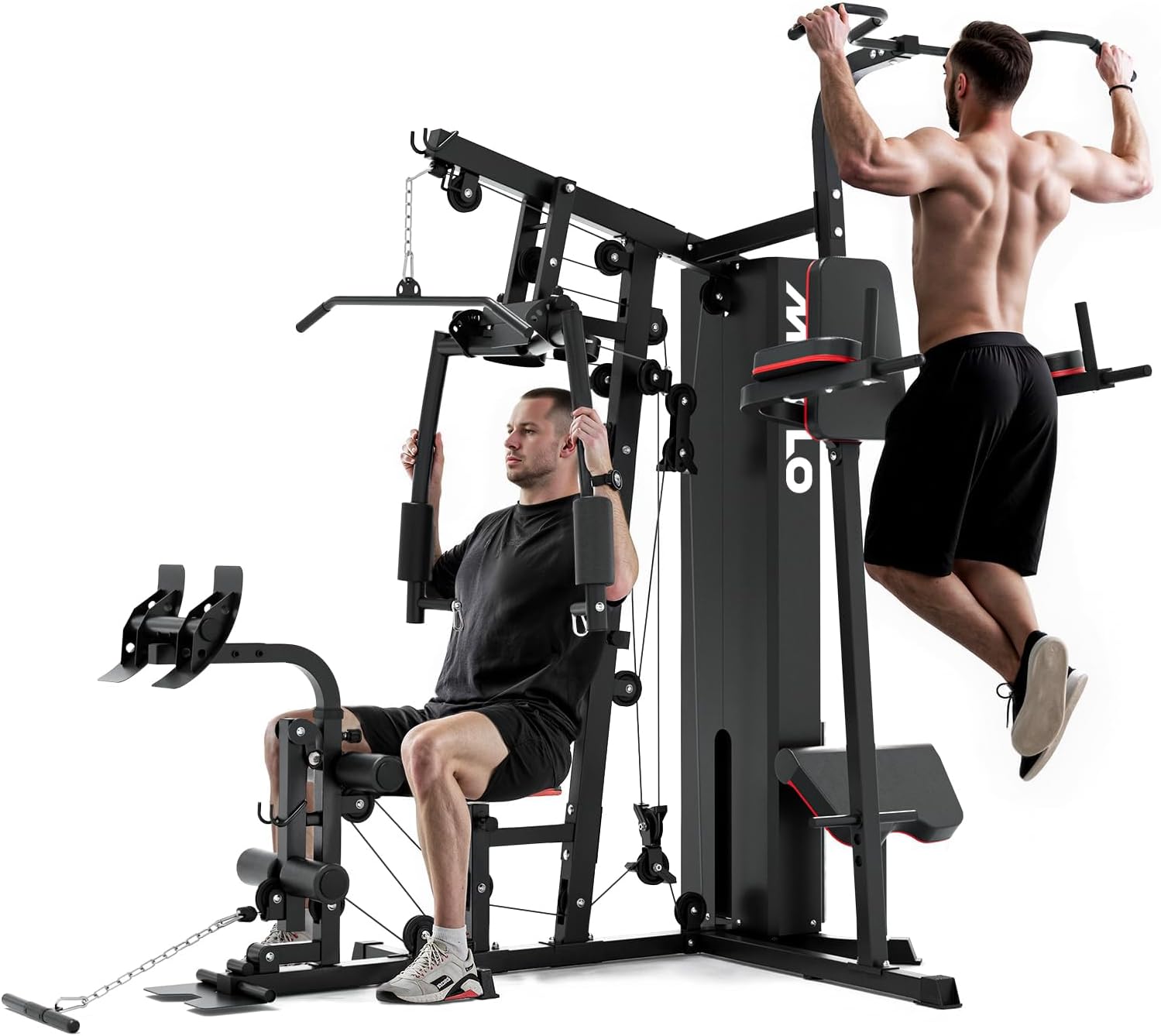 Mikolo Home Gym, Workout Station with 150LBS Weight Stack, Multifunctional Home Gym wourant