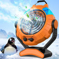 JYew Portable Air Conditioners,Misting Fan With 10000mAh Rechargeable Battery Operated Fan, Outside Camping with Hook USB for Bedroom Outdoor Tents Travel Summer wourant