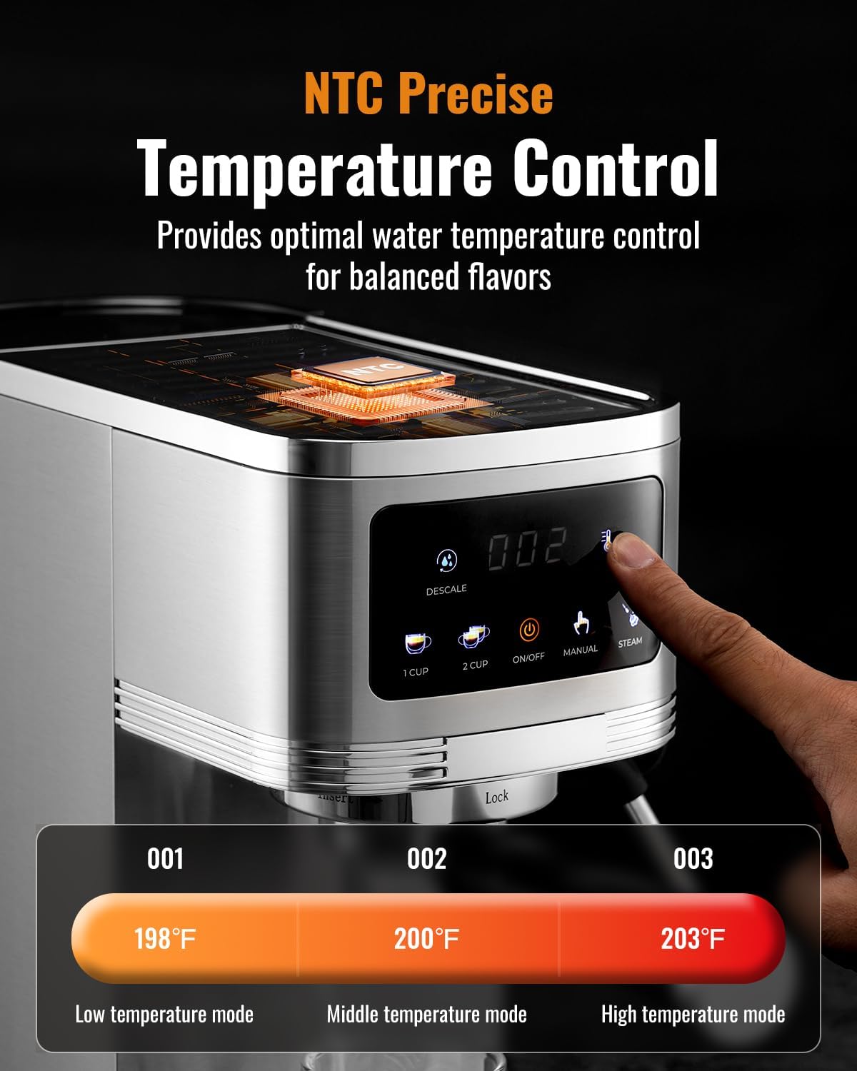 SHARDOR Espresso Machine 20 Bar, Professional Espresso Machine with Milk Frother and Touchscreen wourant
