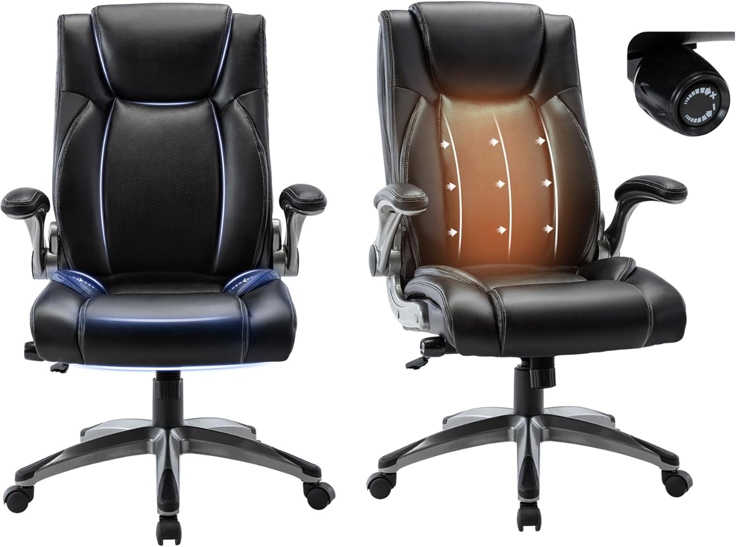 Executive Office Chair Computer Desk Chair Swivel Home Office Chair Upgraded Casters wourant