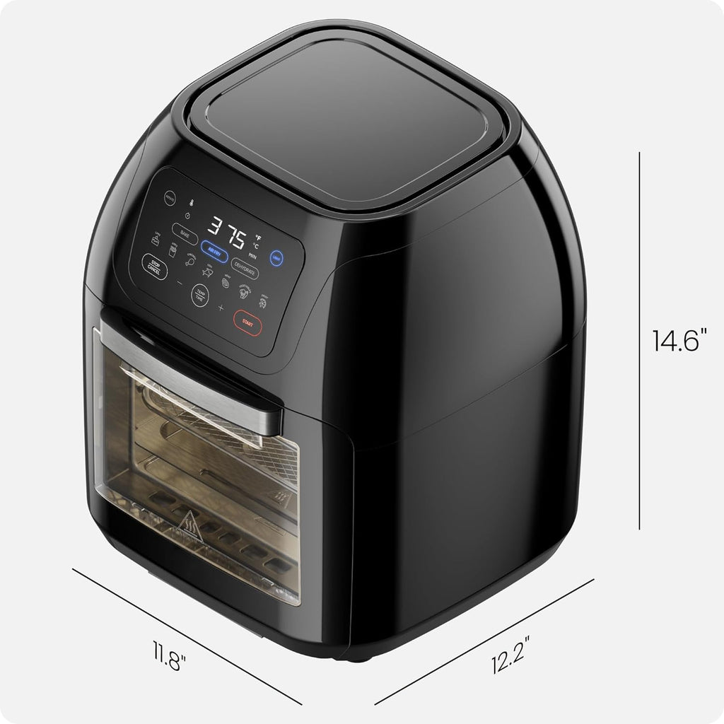 Chefman Compact 6.3-Quart Digital Air Fryer with Rotisserie, Dehydrator, and Convection Oven, 8 Touchscreen Presets wourant