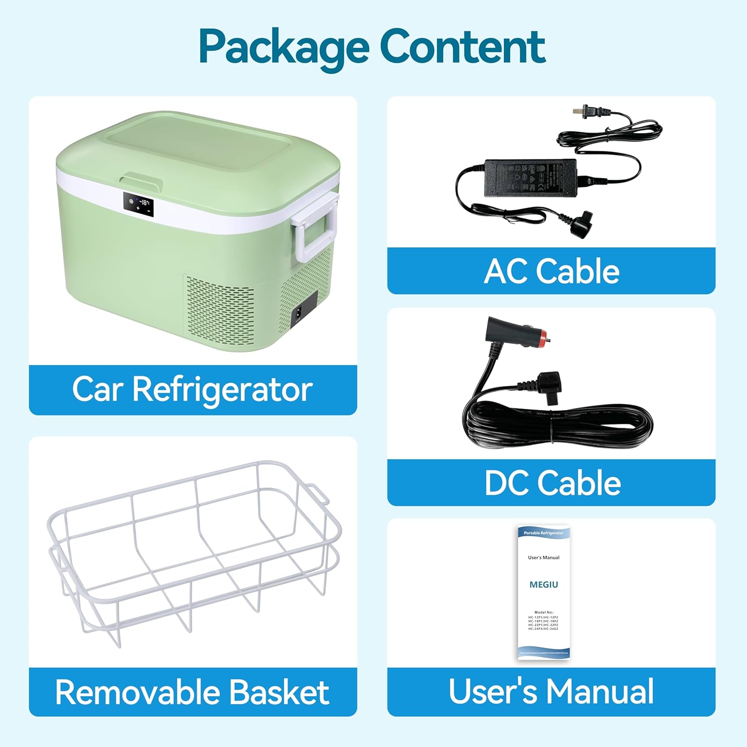 Car Fridge Portable 12 Volt Refrigerator 23 Quart (22 Liter) Freezer Compressor Cooler 12V/24V DC wourant