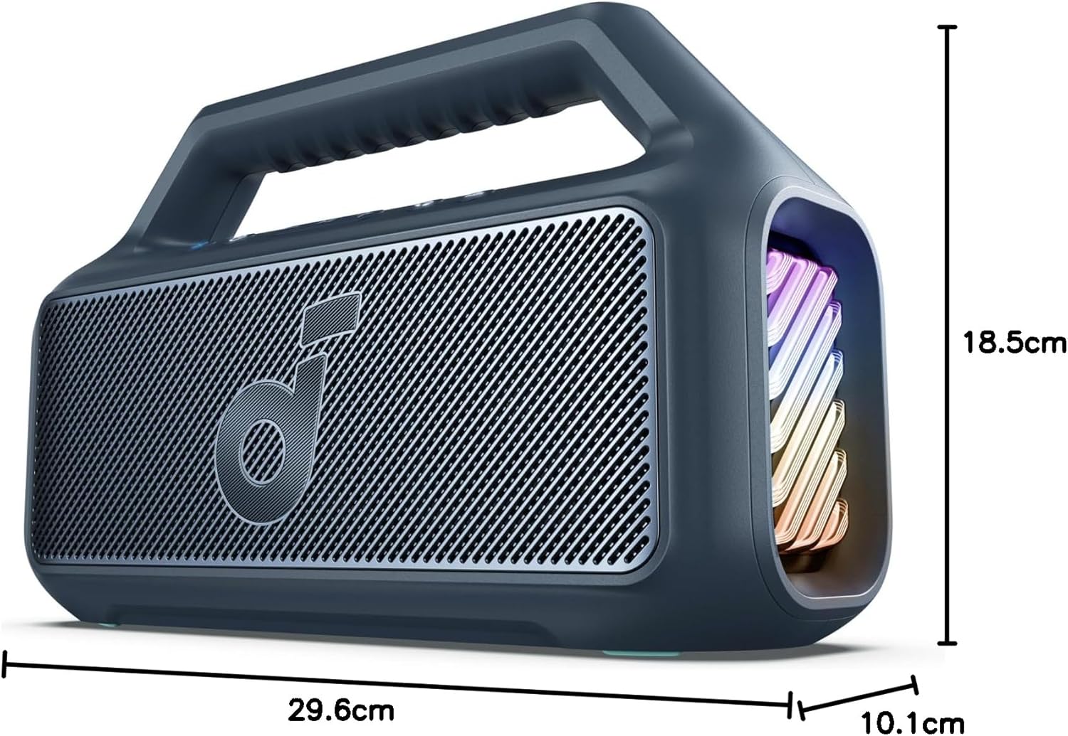 Outdoor Speaker, 80W, Subwoofer, BassUp 2.0, 24H Playtime, IPX7 Waterproof, Floatable, RGB Lights, USB-C, Custom EQ, Bluetooth 5.3, Portable for Camping, Beach, and Backyard wourant