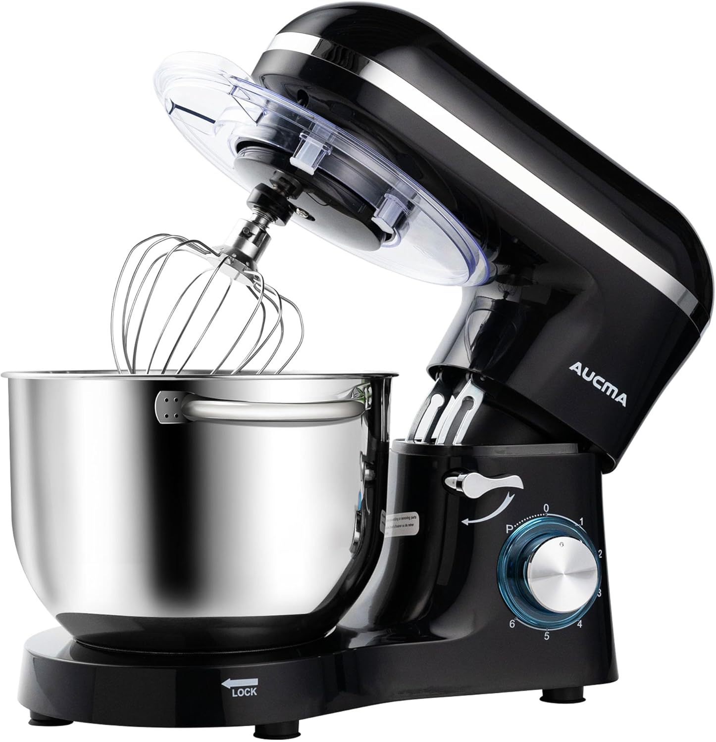 Aucma Stand Mixer,6.5-QT 660W 6-Speed Tilt-Head Food Mixer, Kitchen Electric Mixer with Dough Hook wourant