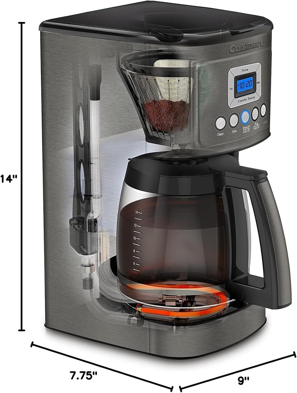 Cuisinart DCC-3200P1 Coffee Maker Fully Automatic with Brew Strength Control, 1-4 Cup Setting wourant