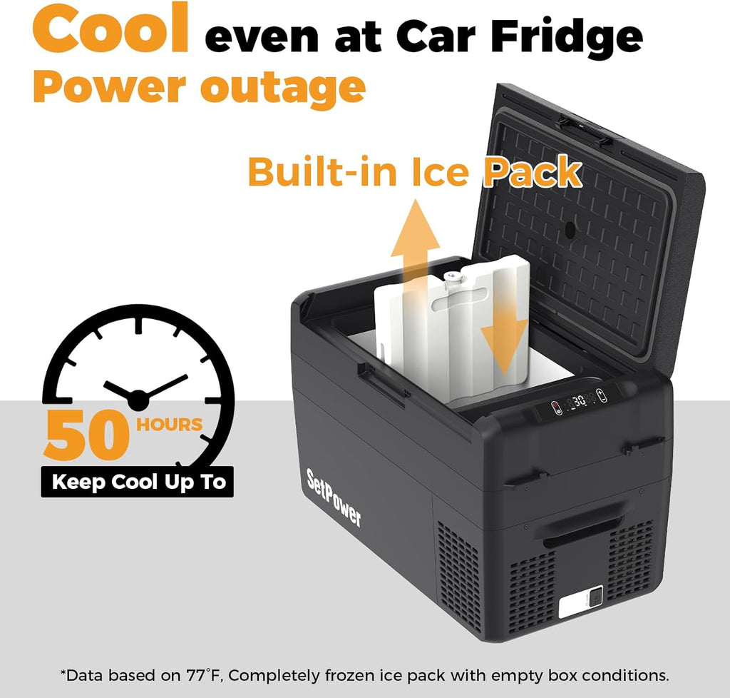 12V Refrigerator 21 Quart Portable Freezer 50 Hours Keep Cool,Electric Cooler for Vehicles Car Refrigerator 12V Portable Fridge for Car Camping Truck Van RV SUV Road Trip Travel RF20 wourant