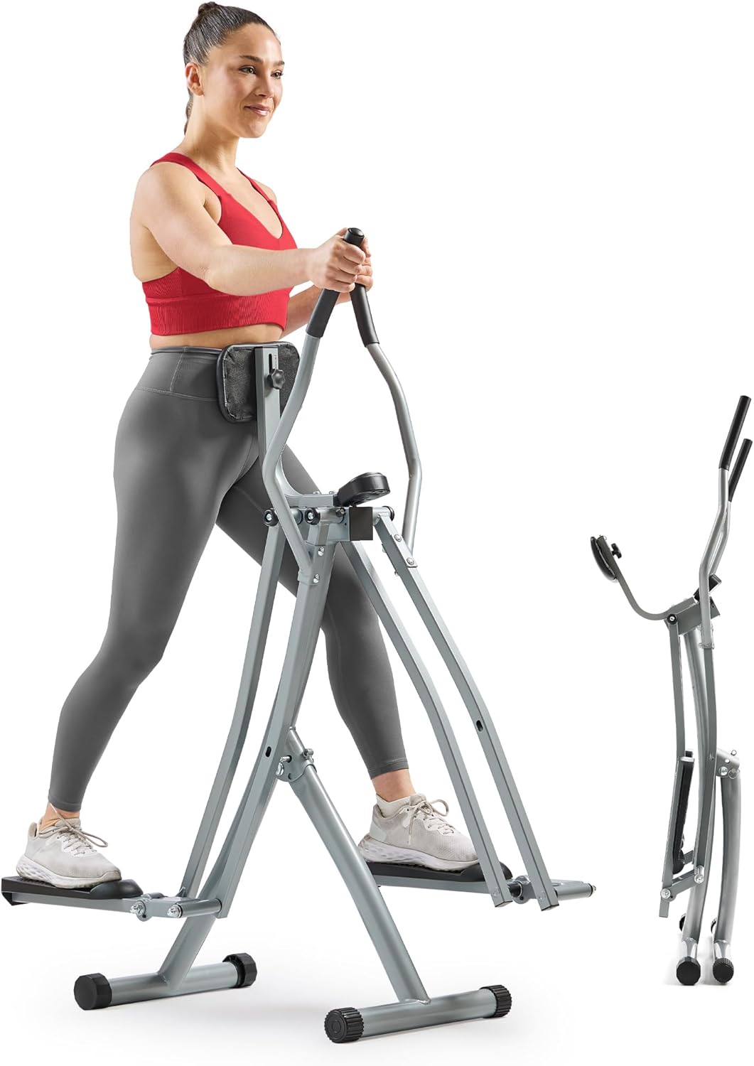 Sunny Health & Fitness Smart Air Walker Elliptical, Low-Impact 30-Inch Stride Home Glider Machine, Senior Cross Trainer for Indoor Cardio Exercise, Free SunnyFit App Bluetooth Connection- SF-E902SMART wourant