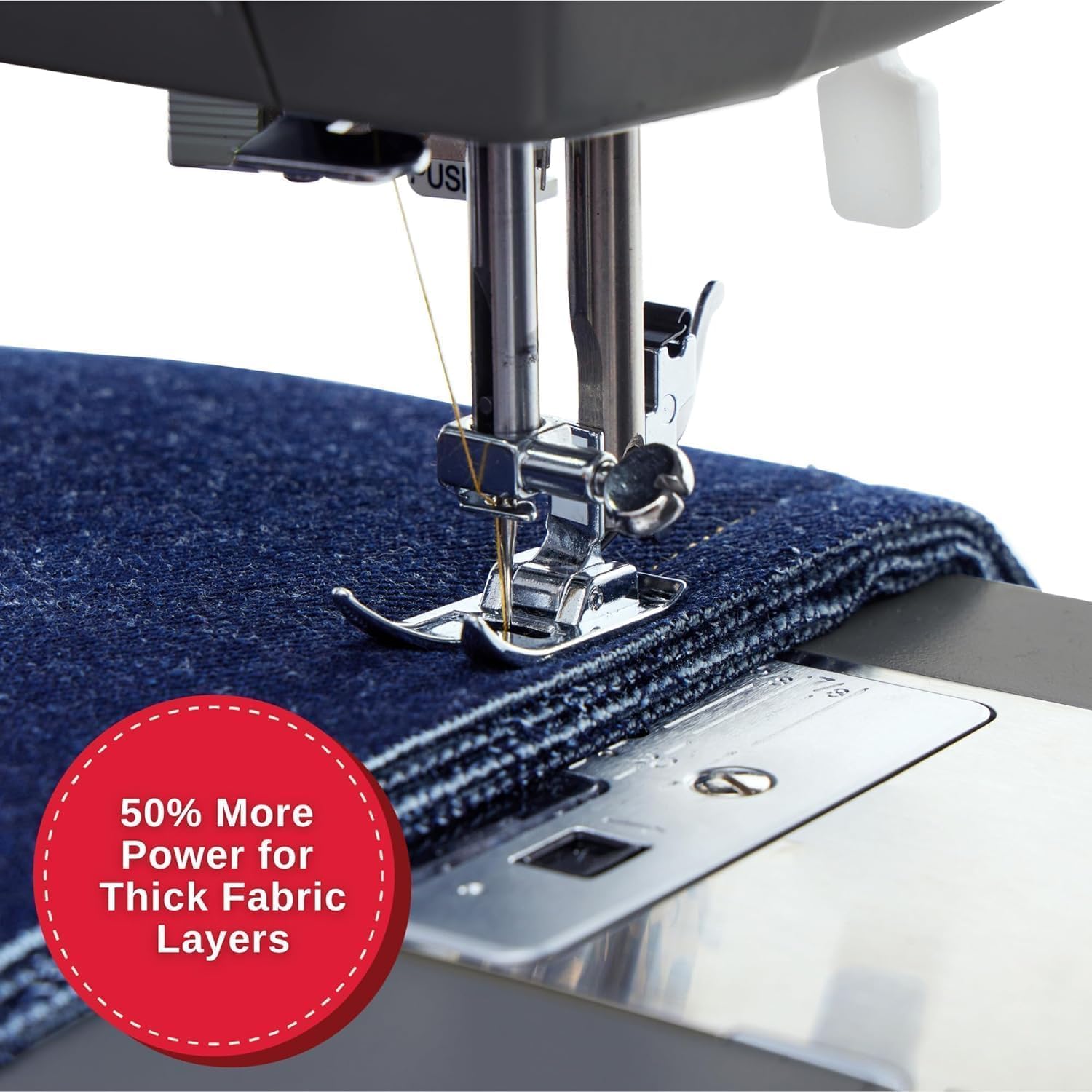 SINGER Heavy Duty 4452 High Speed Sewing Machine With Accessory Kit | Strong Motor with Enhanced Piercing Power, 110 Stitch Applications, Full Metal frame, 1-step Buttonhole & LED Lights wourant