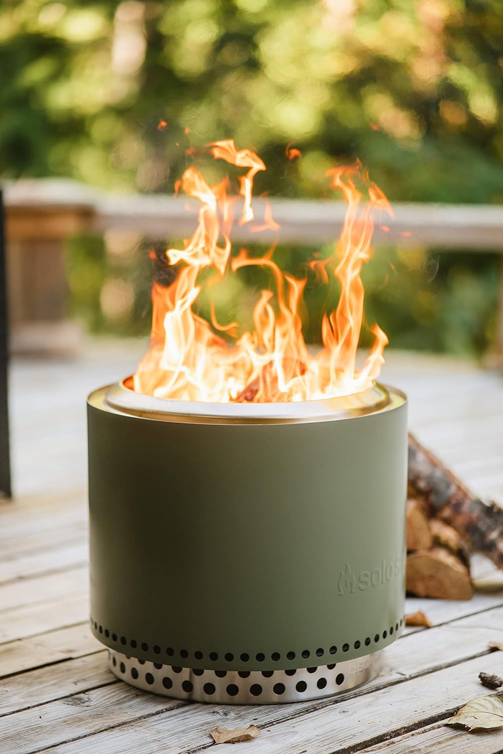 Solo Stove Bonfire 2.0 with Stand, 19.5 Inch Smokeless Fire Pit with Removable Ash Pan - Portable Outdoor Fire Pit - Stainless Steel Wood Burning Fireplace, Ideal for 4-6 People, 21.75 lbs wourant
