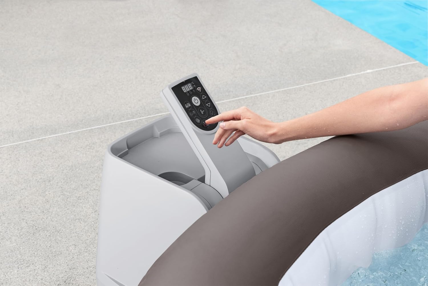 Bestway SaluSpa Miami EnergySense AirJet Inflatable Hot Tub Spa (71" x 26") | Portable Hot Tub with 2 Covers (1 Energy-Efficient Thermal Cover and 1 Standard Cover) | Fits Up to 2-4 Persons | Black wourant