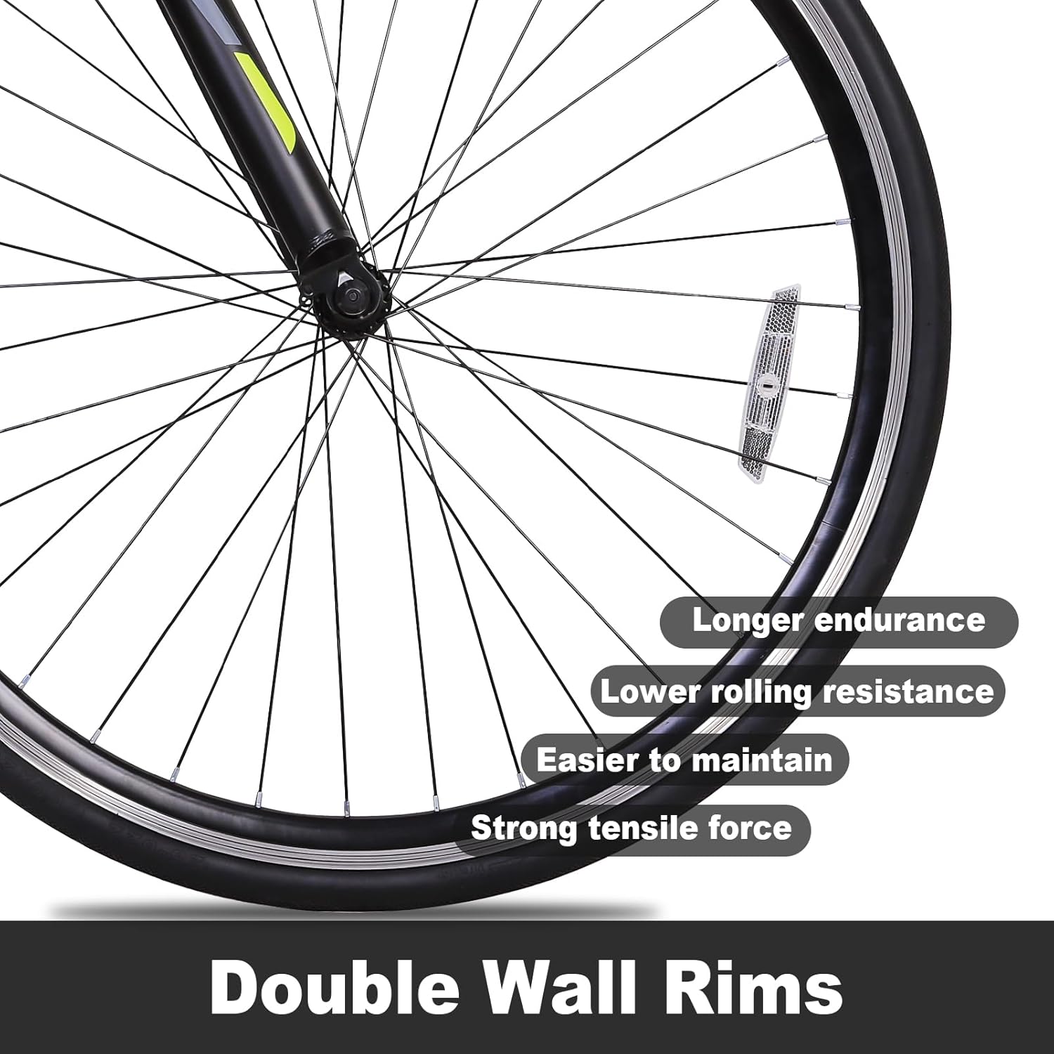 WEIZE Road Bike, 700C Wheel City Commuter Bicycle, Shimano 14 Speed Drop Bar, Racing Adult Bike with Caliper Brakes, High-Carbon Steel Hybrid Bikes wourant