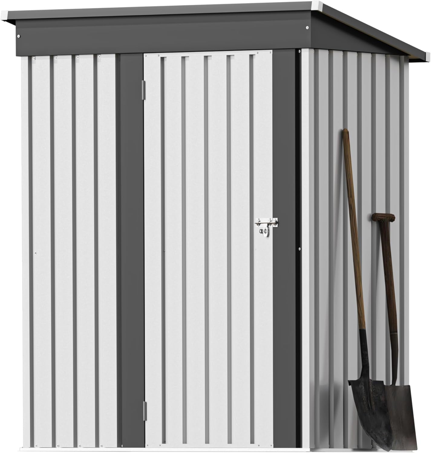Greesum 6×4 FT Outdoor Storage Shed, Metal Patio Storage Shed with Lockable Door wourant