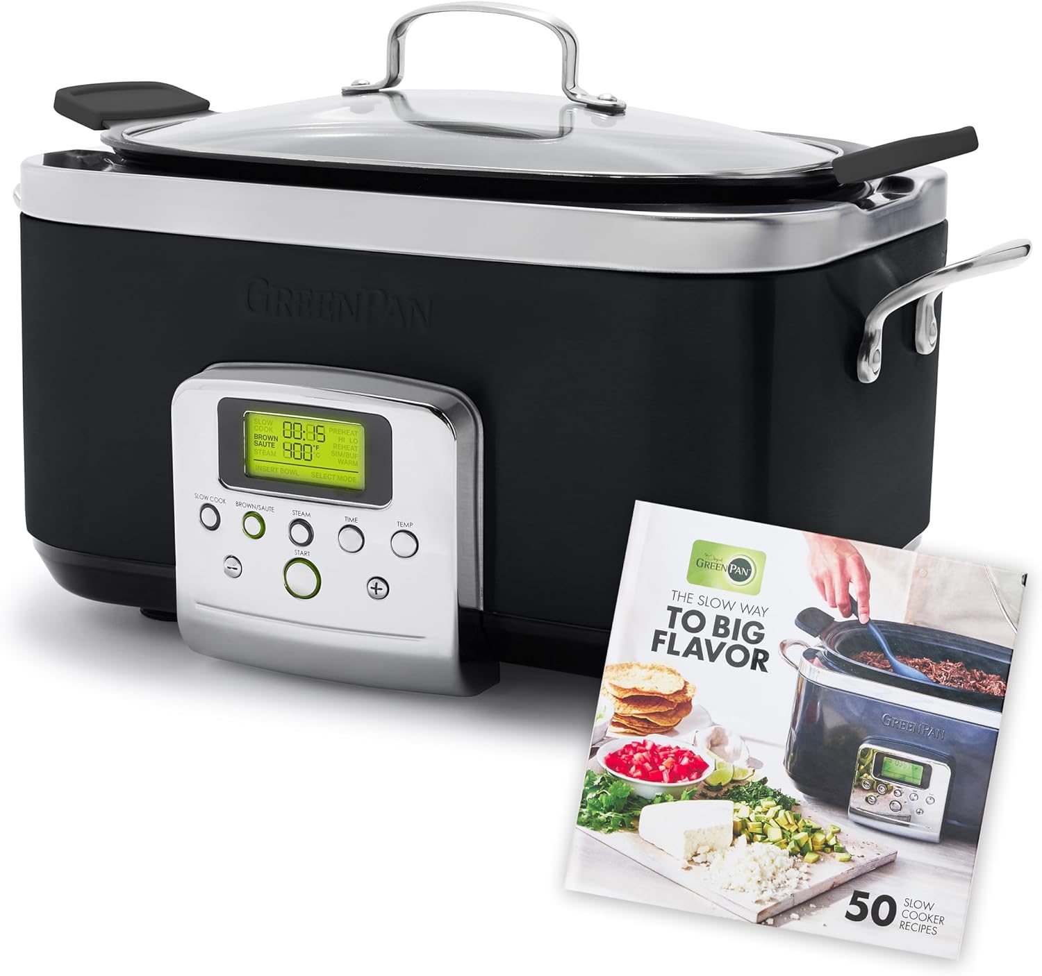 8-in-1 Programmable 6QT Electric Slow Cooker with Dishwasher-Safe Lid and Removable Base wourant