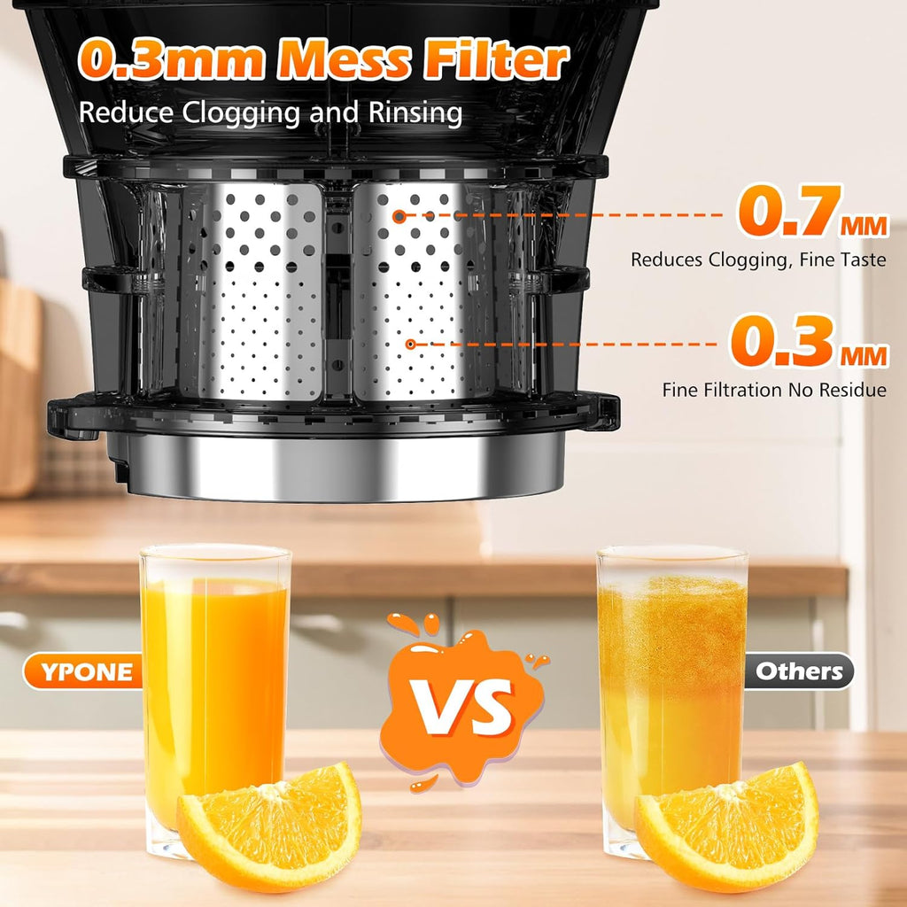 Juicer Machines with 5.8" Large Feed Chute Cold Press Juicer Slow Masticating juicer wourant