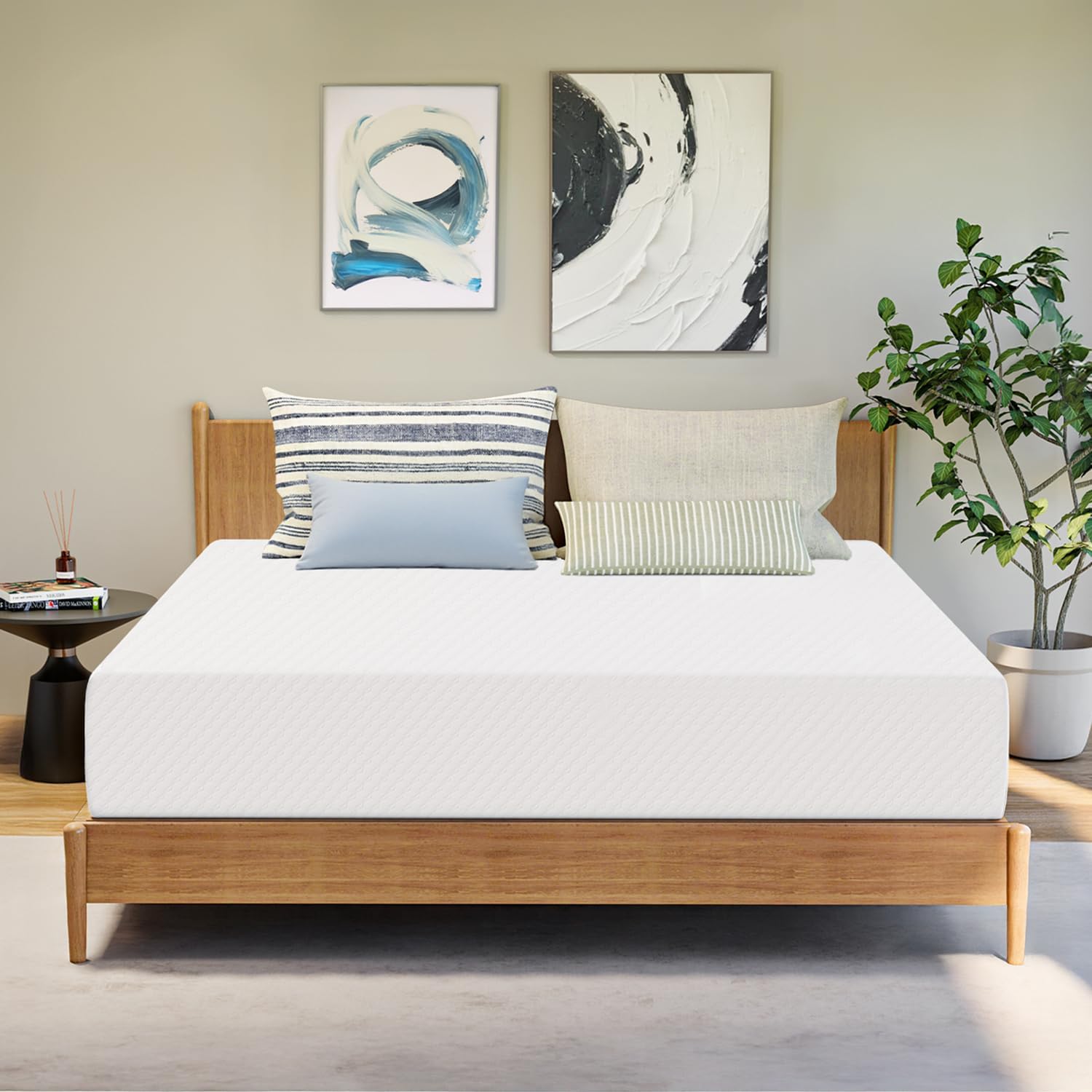 GAESTE 8 Inch Full Cooling Gel Memory Foam Mattress for Cool Sleep Medium Firm CertiPUR-US Certified Foam, Mattress in a Box Pressure Relief Removable Cover No Fiberglass (Full, 8 in) woonhhop