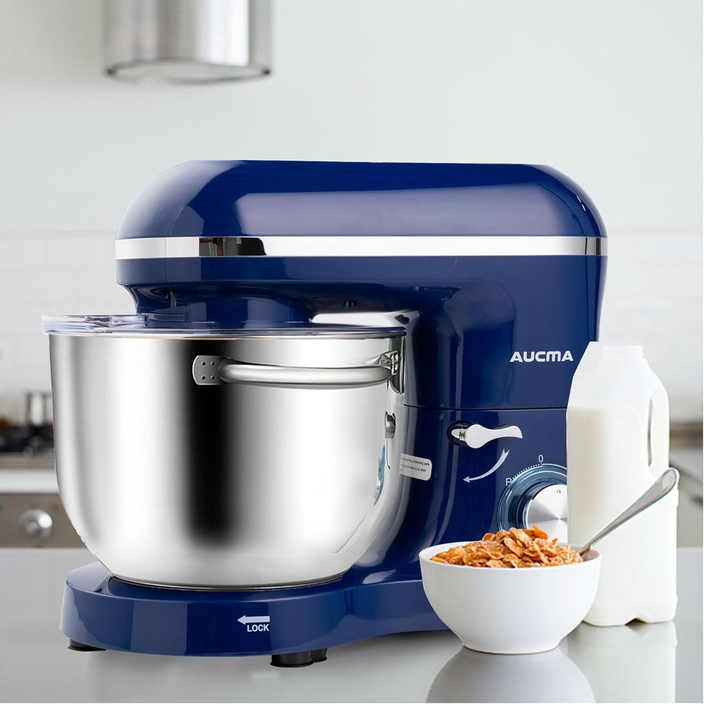 Aucma Stand Mixer,6.5-QT 660W 6-Speed Tilt-Head Food Mixer, Kitchen Electric Mixer with Dough Hook wourant
