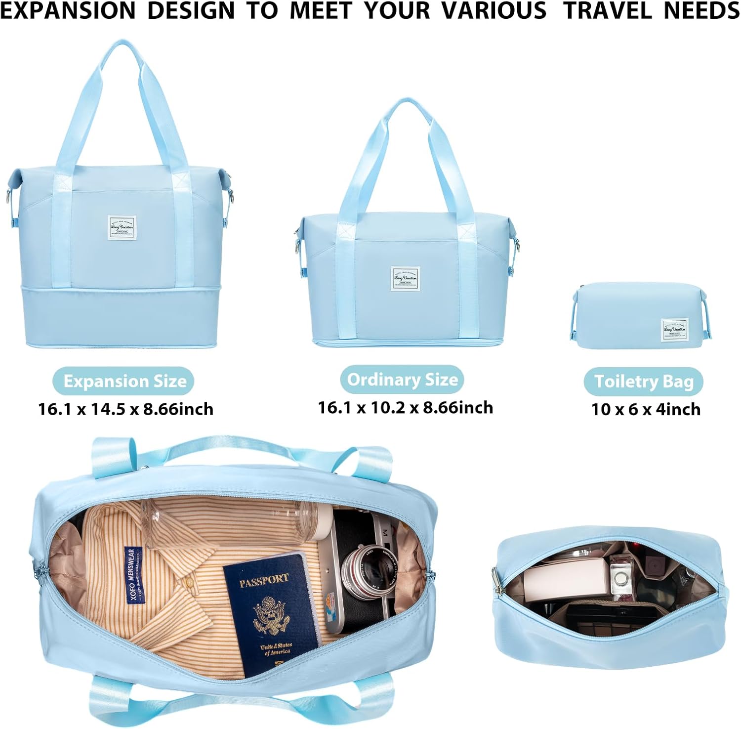 LONG VACATION 6 Piece Luggage Set Carry on Suitcase with ABS+PC hardshell, Spinner Wheels & YKK Zipper TSA Lock wourant