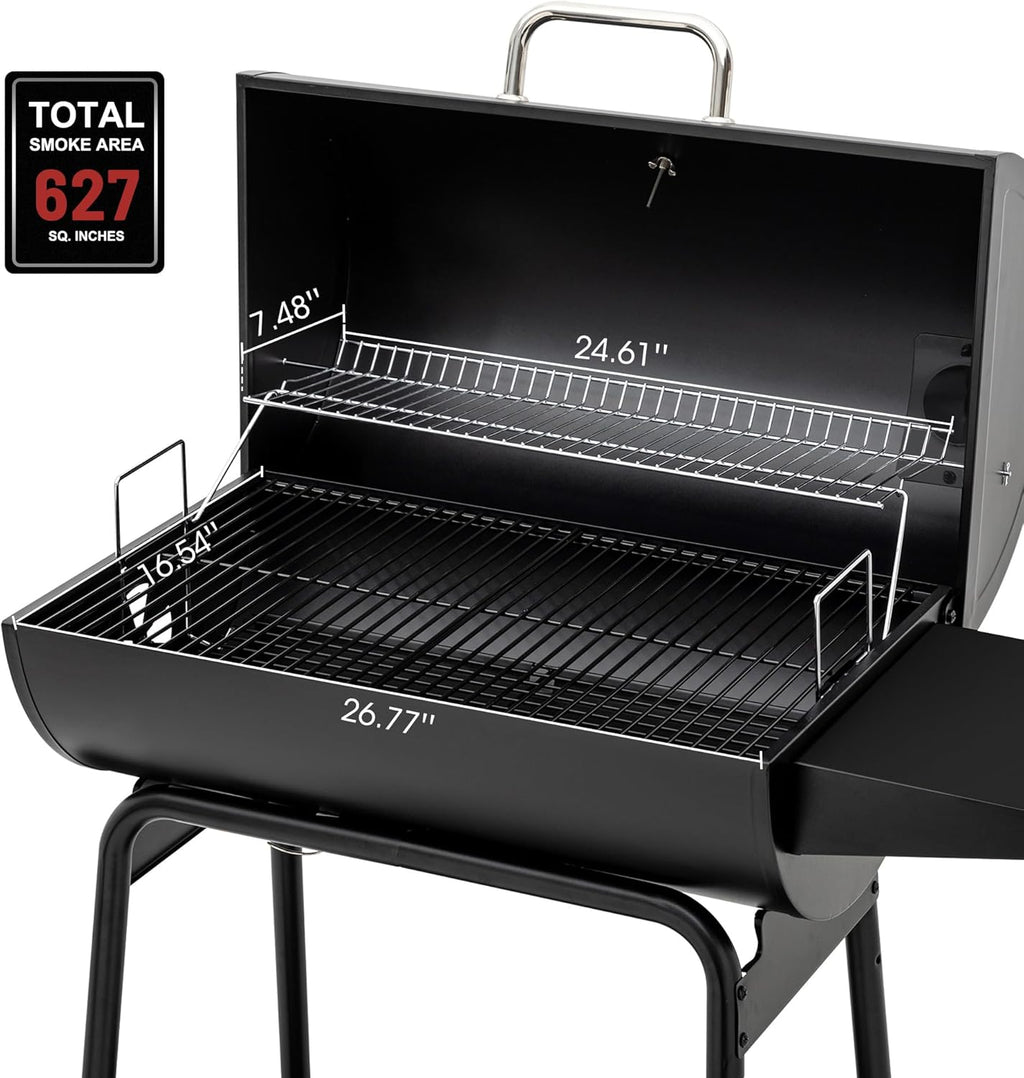 Royal Gourmet CC1830 30 Inch Barrel Charcoal Grill with Warming Rack Outdoor BBQ Grill wourant