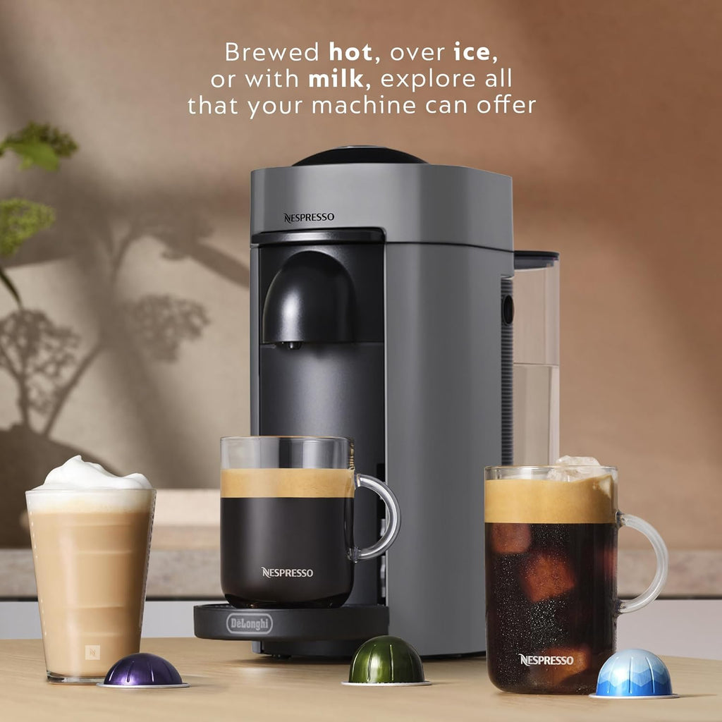 Nespresso Vertuo Plus Coffee and Espresso Maker by De'Longhi, Grey wourant