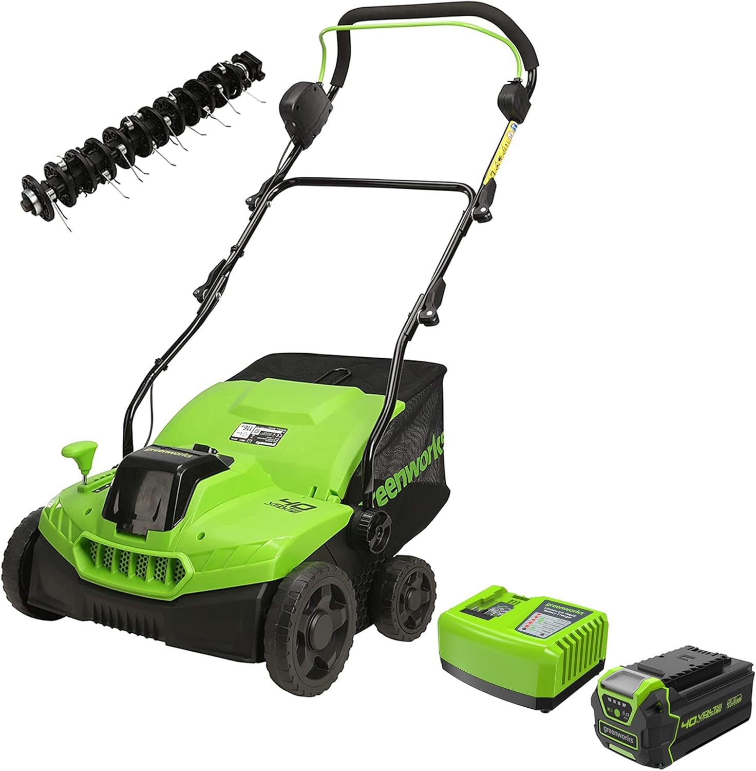 Greenworks 24V 13 Brushless Cordless Lawn Mower with 4.0Ah Battery & Charger wourant