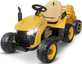 24V Ride On Tractor w/Tiltable & Detachable Trailer, 2x65W Motors, EVA Tires, Remote Control, Bluetooth, Shifter, Music, Electric Car for Kids, Green wourant