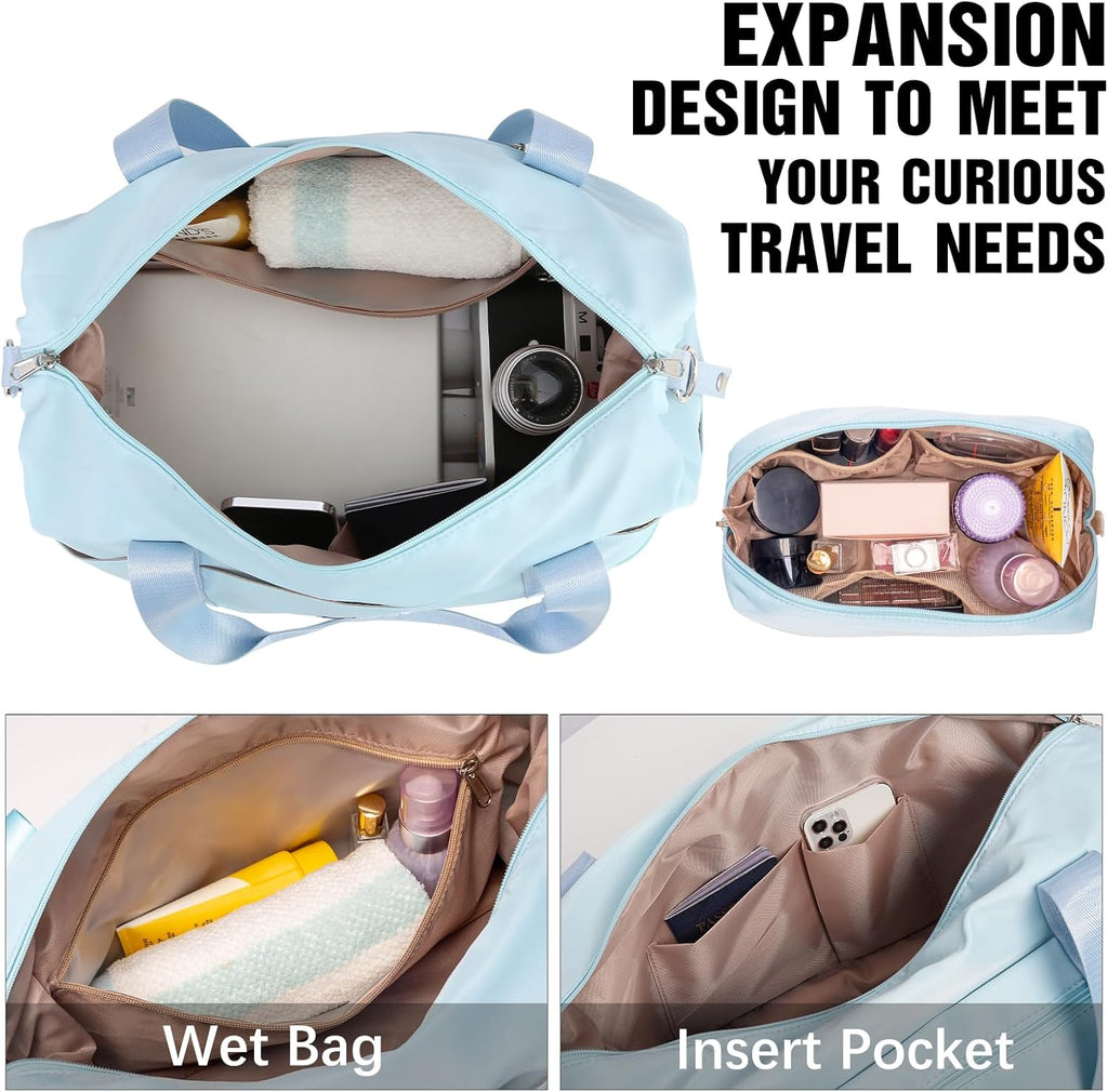 LONG VACATION 6 Piece Luggage Set Carry on Suitcase with ABS+PC hardshell, Spinner Wheels & YKK Zipper TSA Lock wourant