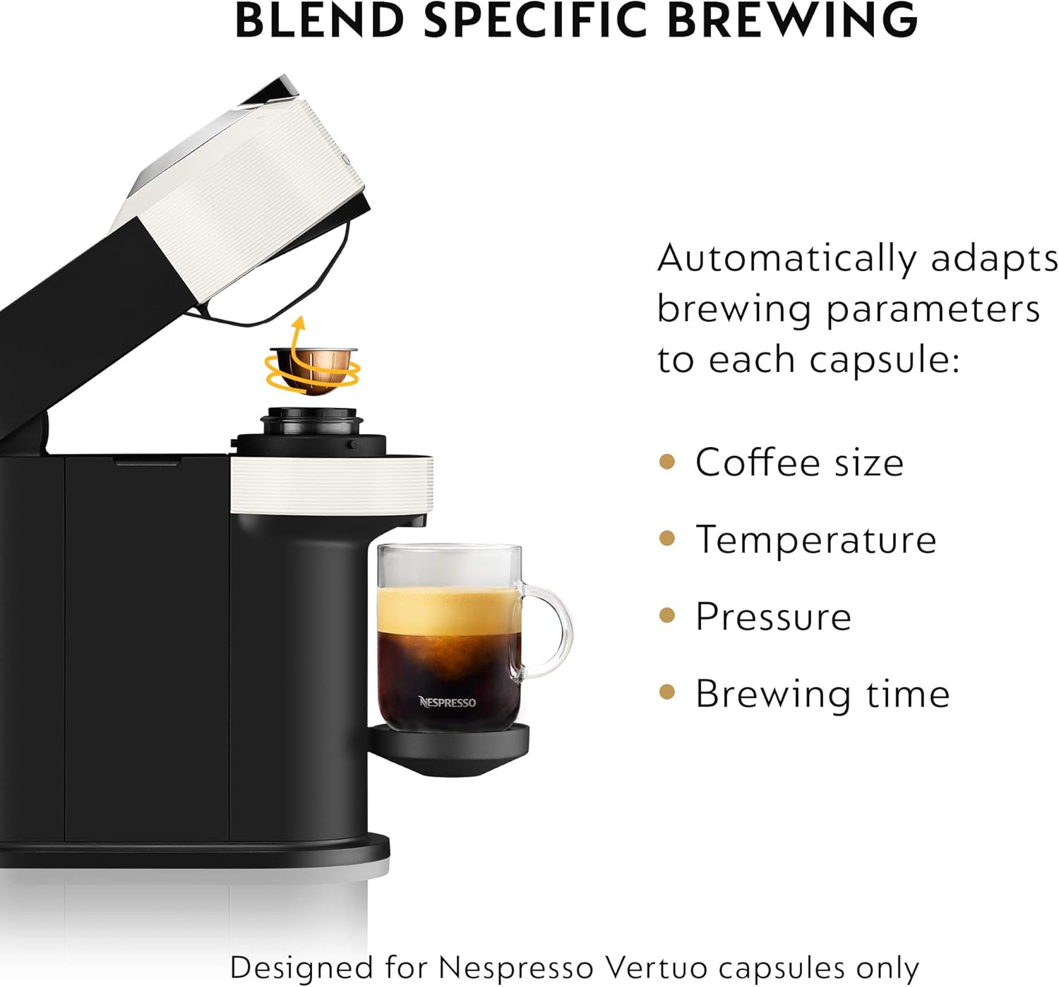 Nespresso Vertuo Next Coffee and Espresso Maker by De'Longhi, White wourant
