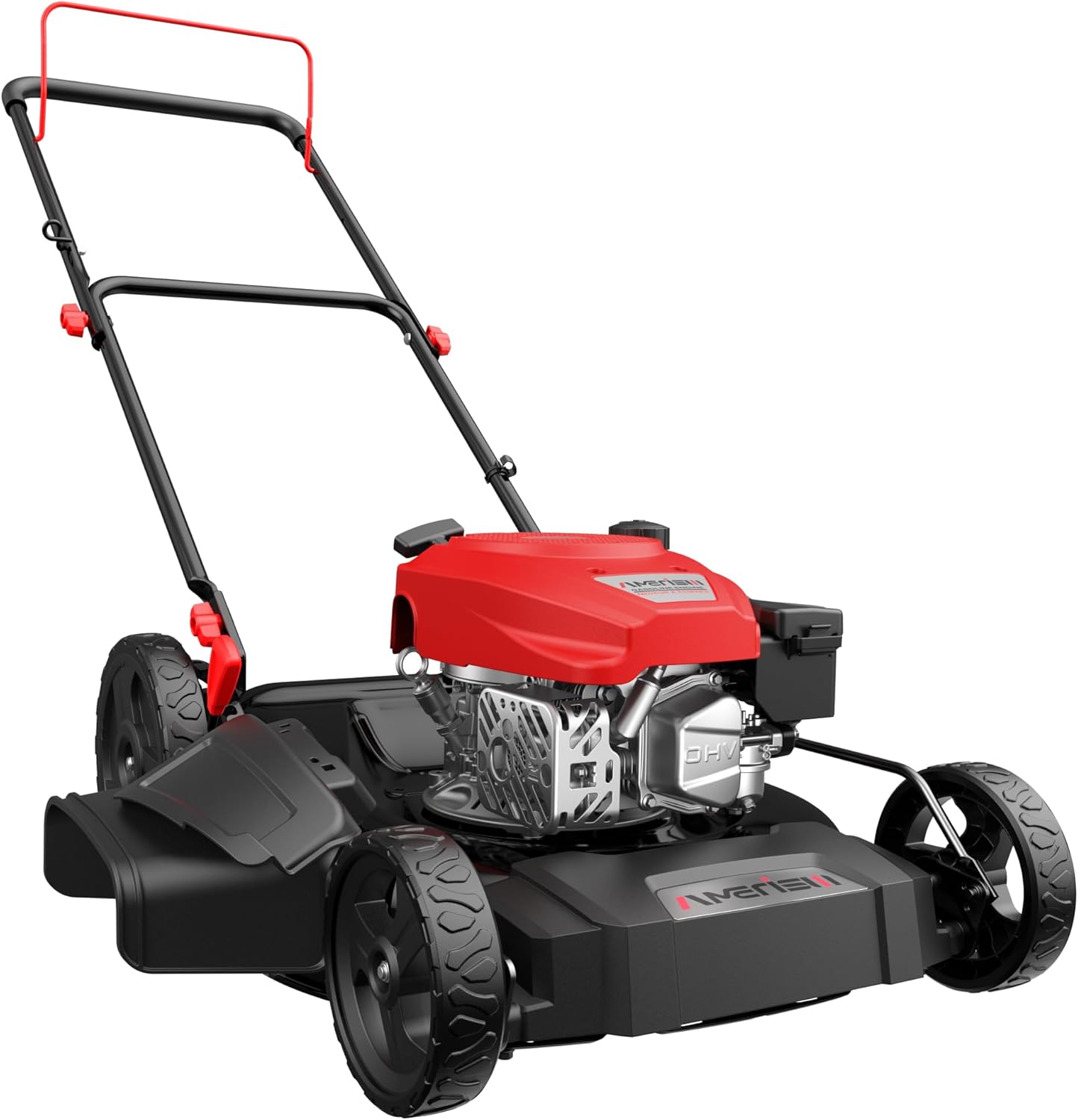 21 Inch Gas Push Lawn Mower, 2-in-1 Mulching & Side Discharge, 144cc 4-Stroke OHV Engine wourant