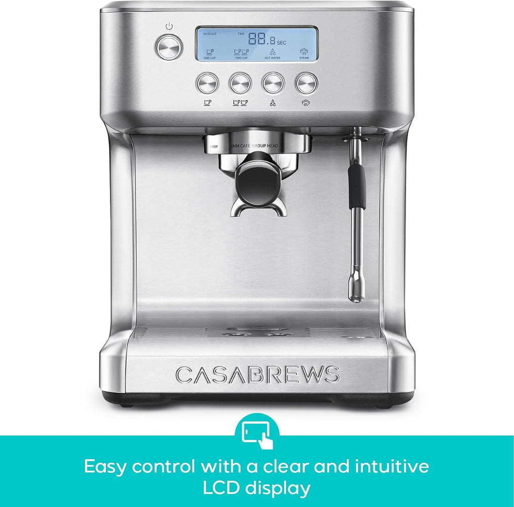 CASABREWS Ultra Espresso Machine with LCD Display, Espresso Maker with Powerful Milk Frother wourant