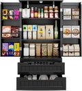 Gizoon Kitchen Pantry Cabinet with Drawers Freestanding Bathroom Storage Cabinet with Doors and Shelves, 47 Inch Small Pantry Cabinet wourant