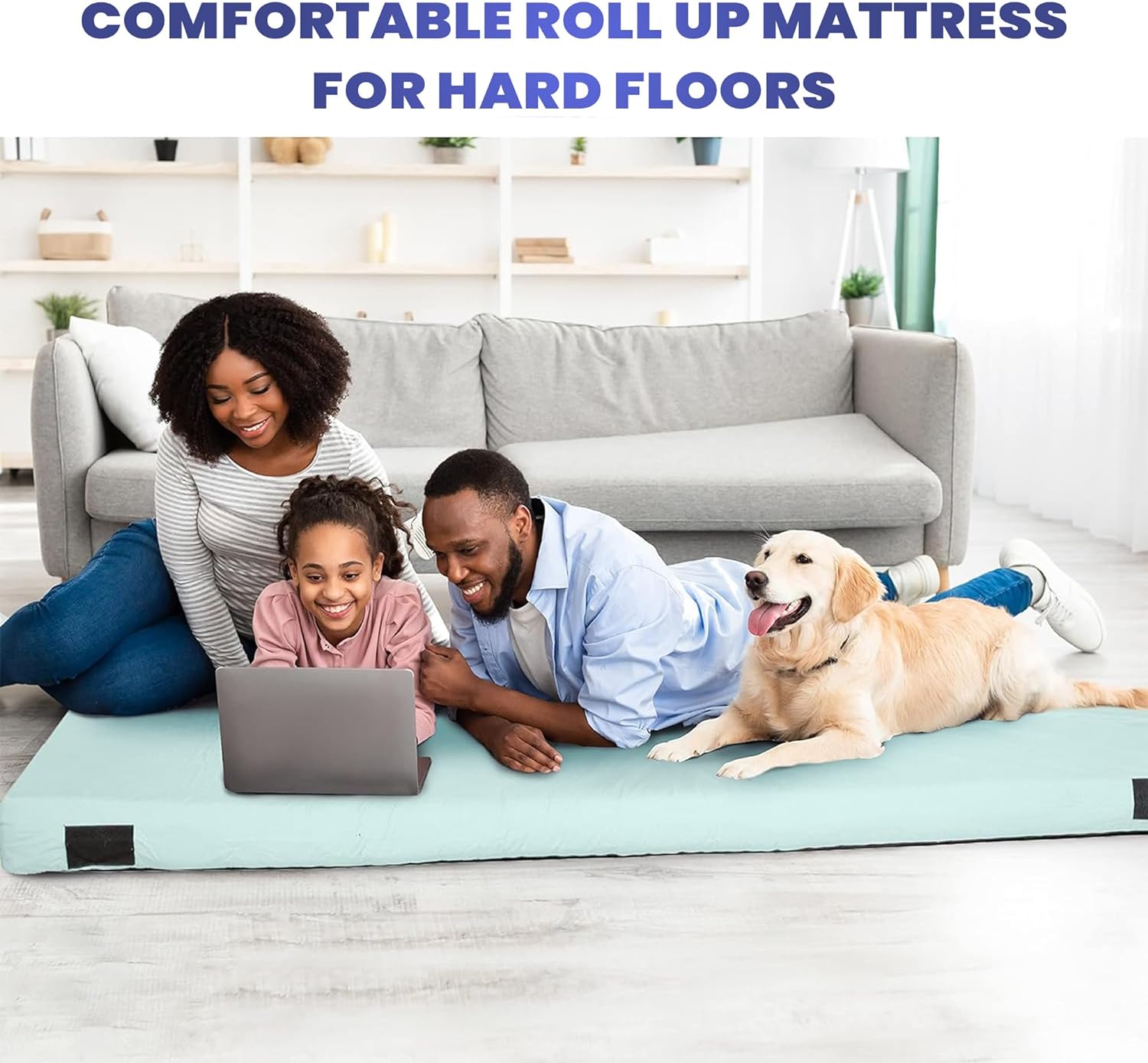 Matrix Comfort-Cell Memory Foam Camping Mattress Pad, Portable Foam Sleeping Pad for Camping, Roll up Sleeping Mat for Adults Floor Mattress Guest Floor Bed for Sleepover, Car, Tent SUV Cot Mattress wourant