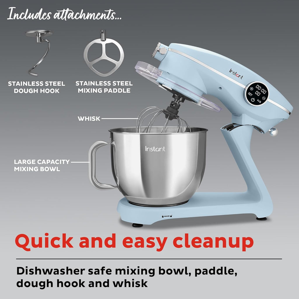 Instant Pot Instant Stand Mixer Pro 600W 10-Speed Electric Mixer with Digital Interface,7.4-Qt Stainless Steel Bowl,Dishwasher Safe Whisk,Dough Hook and Mixing Paddle wourant
