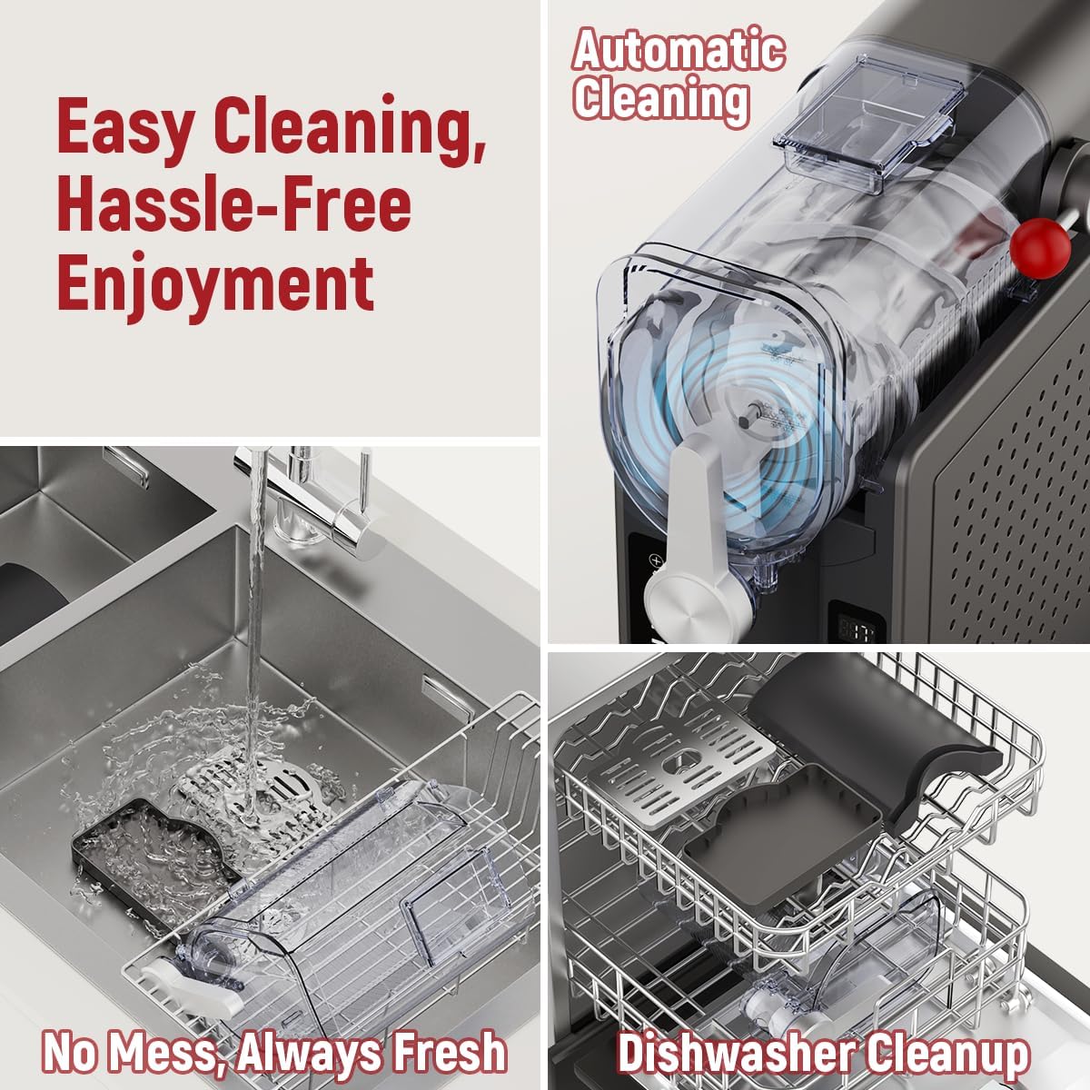 Slushie Machine: No Ice Needed All-in-One Slushy Maker for Home, Real-Time Temp Display, Auto-Clean, 6 Preset | Frozen Margaritas, Cocktails, Frappés, Ice Cream, Smoothies, Milkshakes,Summer Parties wourant