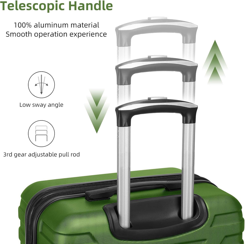 Luggage 6-piece hardshell expandable suitcase lightweight travel carry-on luggage set wourant