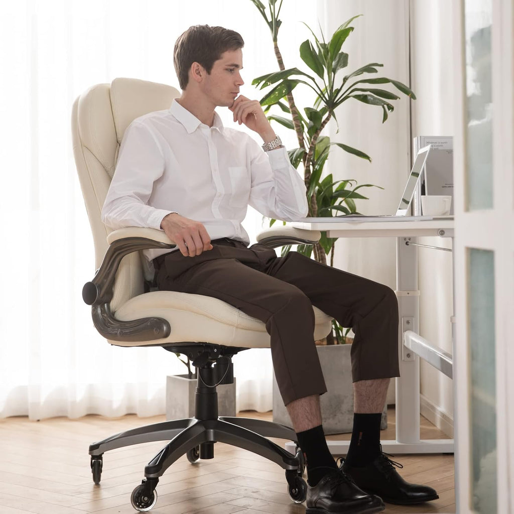 Executive Office Chair Computer Desk Chair Swivel Home Office Chair Upgraded Casters wourant
