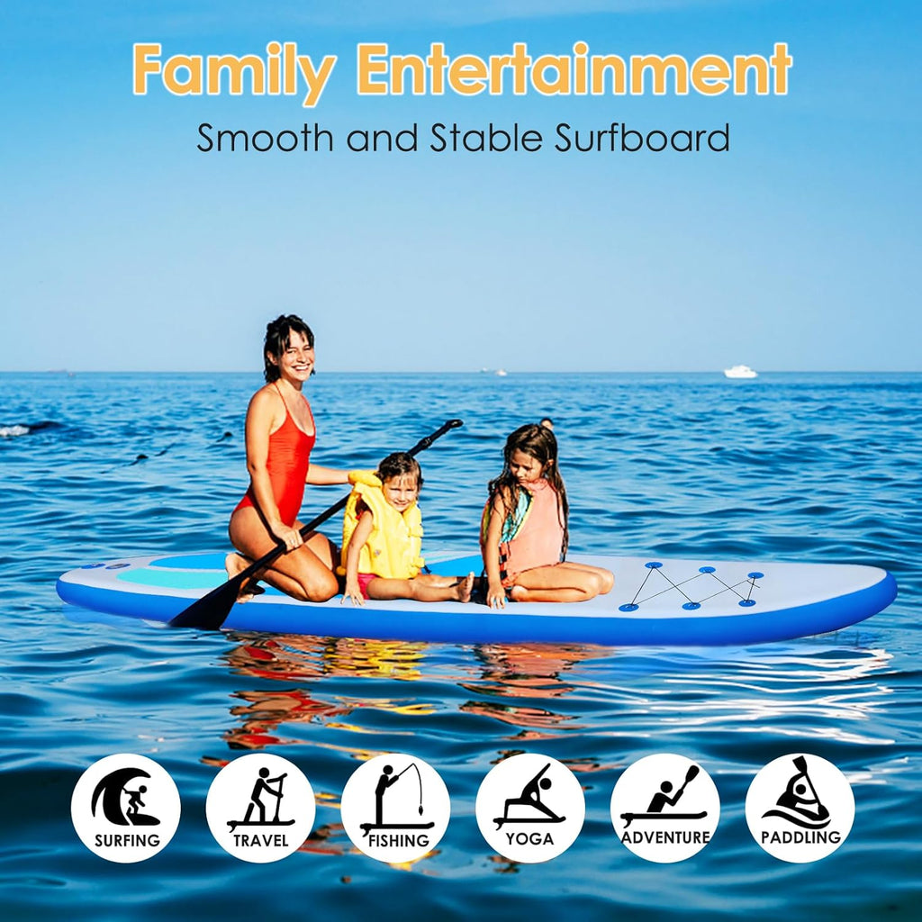 Inflatable Stand Up Paddle Board for Adult All Skill Levels- 10'4" Ultra-Light SUP Paddleboard